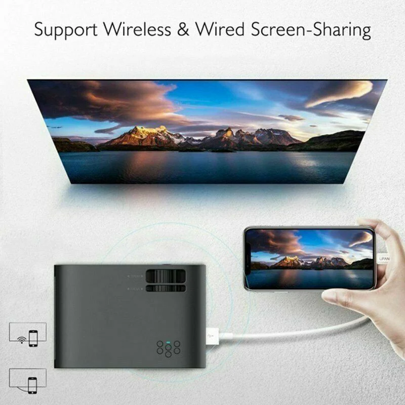 4K 3D WiFi беспроводной светодиодный проектор Android 6,0 1080P HD 1G ram 8G rom домашний кинотеатр VDX99