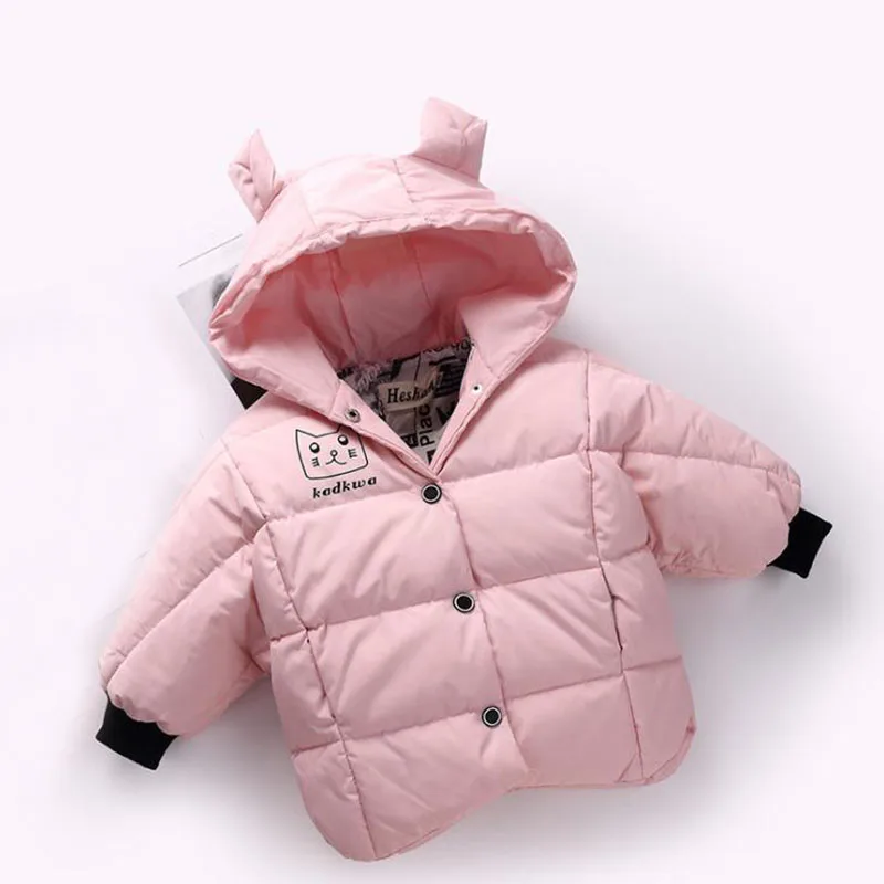 Новинка Детский пуховик сезон осень зима плотное пальто с капюшоном и длинными