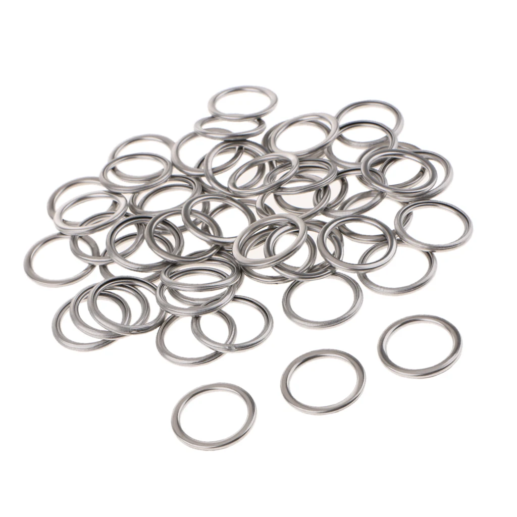 Pack of 50 M14 Oil Crush Washers/Drain Plug Gaskets for Toyota 4Runner Corolla Highlander Land Cruiser Fj Cruiser Matrix.