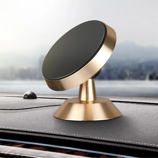 Универсальный магнитный автомобильный держатель для телефона, подставка для iPhone, samsung, магнитное крепление, автомобильный держатель для телефона в автомобиле, поддержка мобильного телефона - Цвет: Gold