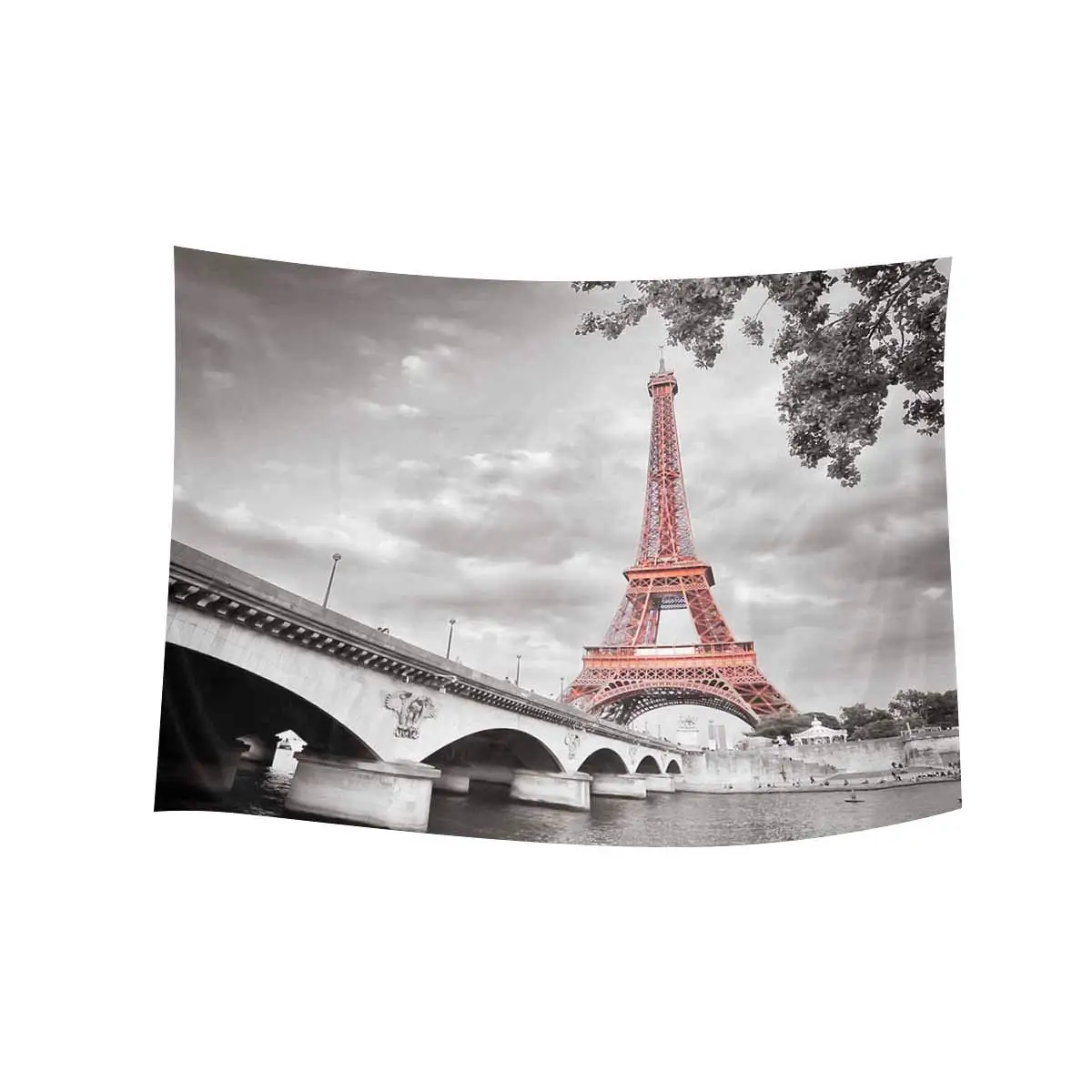 

Paris Tower in Monochrome Style Tapestry Wall Hanging Art