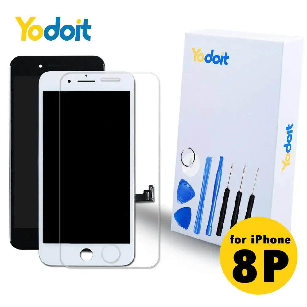 

Yodoit for iPhone 8 Plus 8P Display LCD Screen Replacement Pantalla Assembly 3D Touch Repair Parts Digitizer+Tools Front Camera
