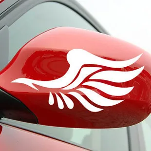 

Reflective personalized car stickers reflective stickers fashion mirror a pair of wings car styling For Renault Fluence sedan