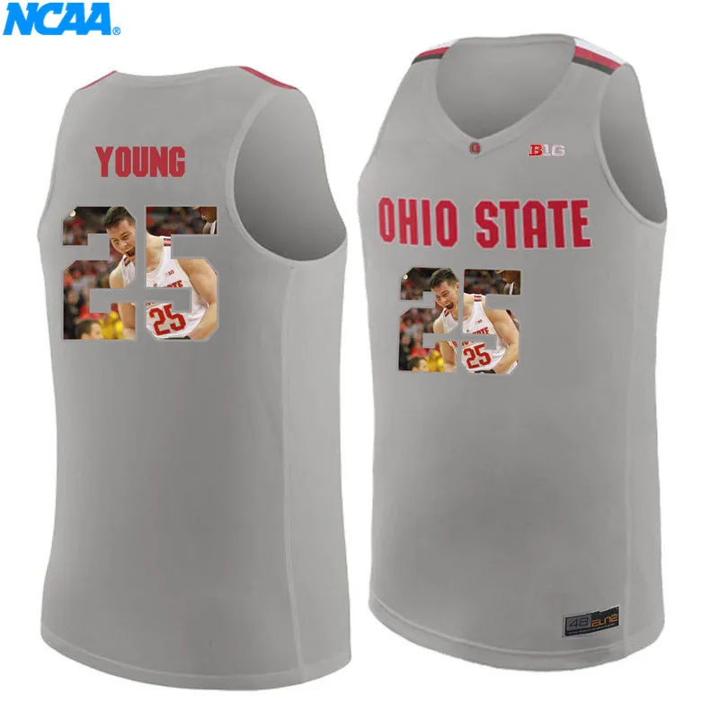 Новое поступление, высокое качество, Ohio State Young#25, Спортивная футболка для колледжа, трикотажные изделия, S-XXXL
