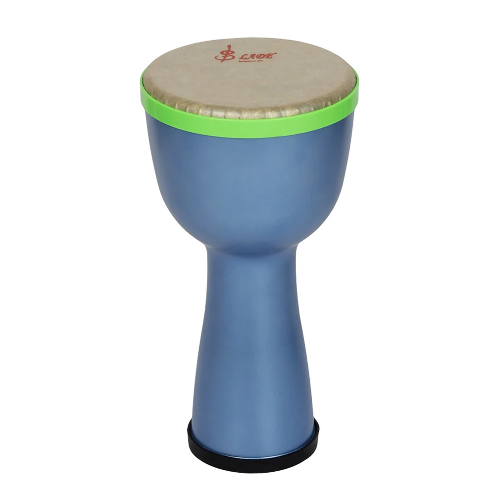Портативный Африканский барабан Djembe Bongo ручной барабан ABS корпус 8 дюймов полиэстер барабанная головка с яичные шейкеры барабанный ремень - Цвет: BLUE