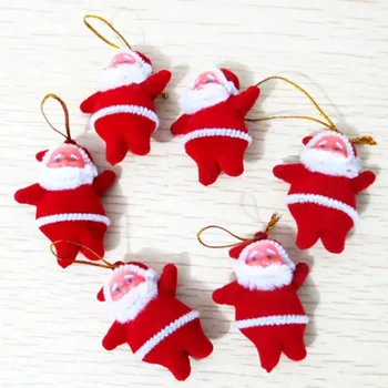 

Cute Mini Santa Claus Style Christmas Tree Party Hanging Decorations Christmas Ornaments - 10 pcs/set