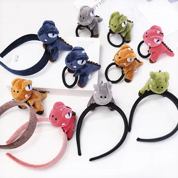 

10pcs Lovely sale of Meng Jinghong and strange dinosaur hair hoop Tyrannosaurus hairpin hot sale in autumn and winter