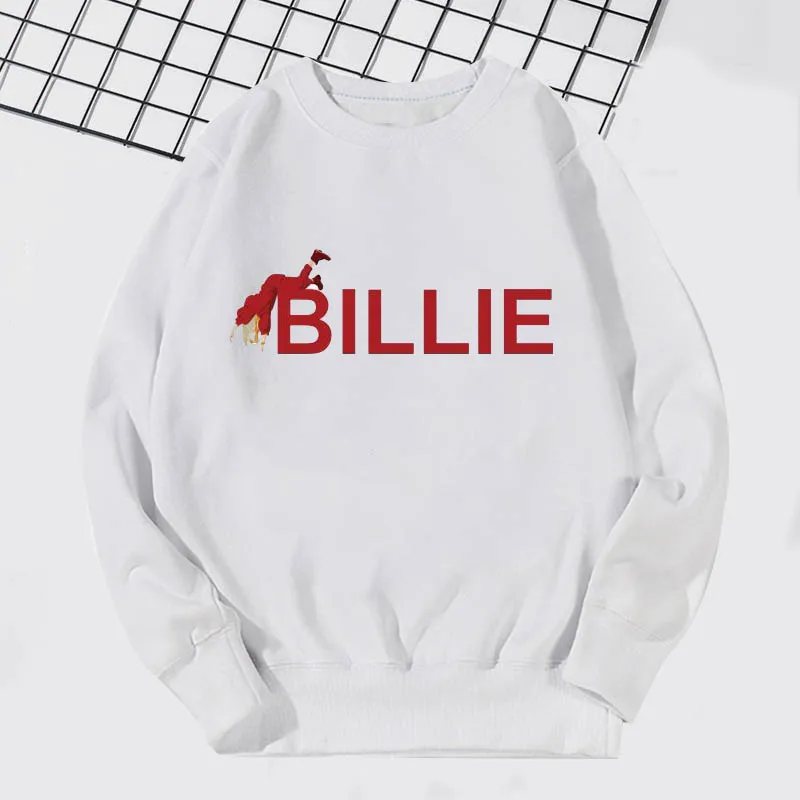 Billie Eilish/свитер для мальчиков; зимняя одежда для маленьких девочек; модная толстовка с капюшоном для маленьких девочек с принтом «Kpop Billie»; детские толстовки с капюшоном; повседневные рубашки