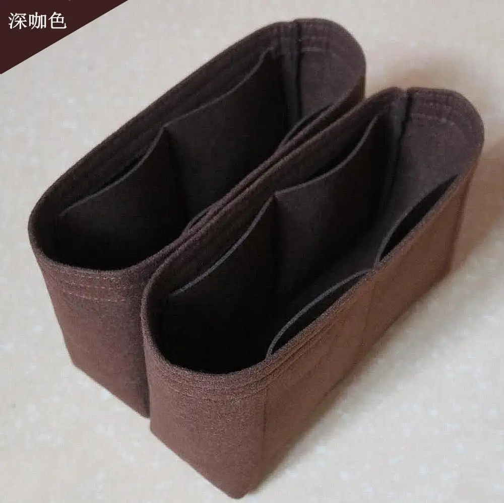 For Neo noe Insert Bags Organizer Makeup Handbag Organize Travel Inner Purse Portable Cosmetic base shaper for neonoe - Цвет: SIMPLE COFFEE