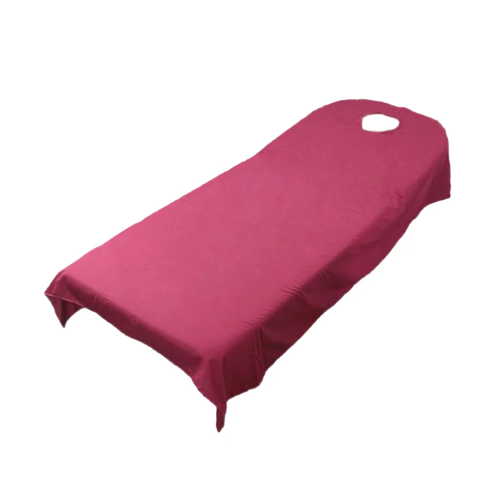Dark Red Мягкое массажное листовое покрытие для стола для косметического массажа для спа-процедур, с отверстием для лица, Косметическое покрытие, массажное покрытие - Цвет: Dark Red
