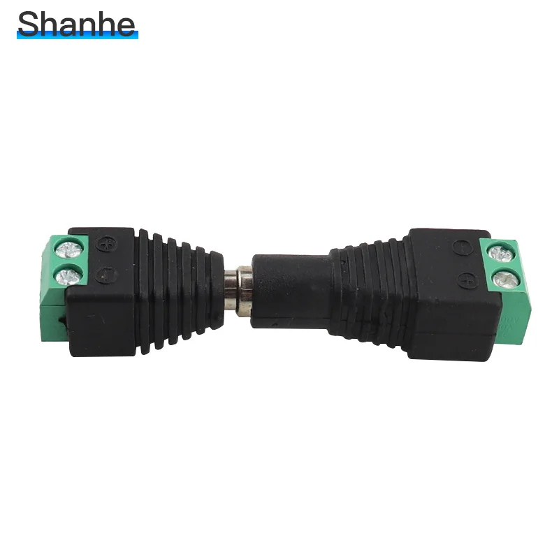 

No soldering 2.1x5.5mm Power DC Jack Plug Socket dc Connector Female + Male DC Plug Jack Adapter Wire Connector CCTV Connector