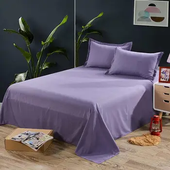 

Household Products Bedsheet Bed Washable Bed Linings Room Cozy Furniture Bed Sheets Polyester Flat Single Plain Supplies Double