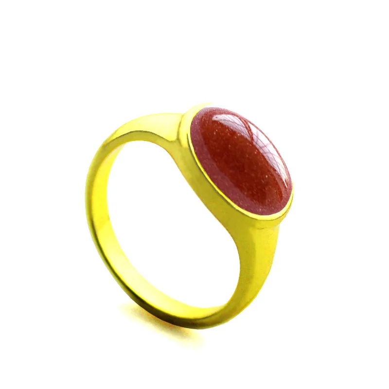 10pcs Natural Quartz Stone Finger Rings Women Sparkly Goldstone Silver Vintage Wedding Rings Wholesale