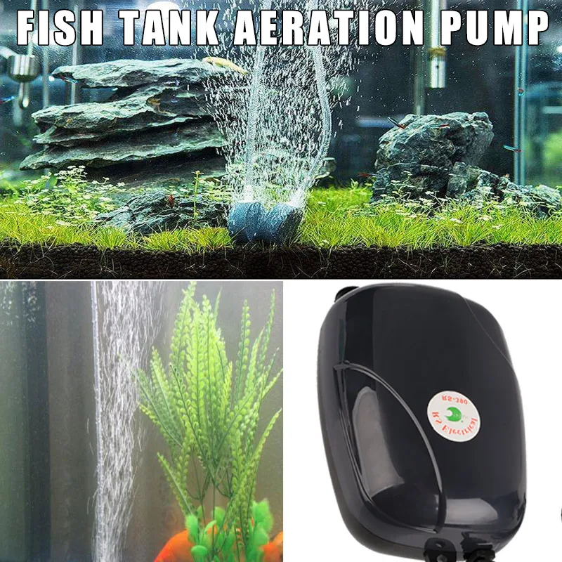 Efficient Practical Oxygen Air ABS Pump Internal Filter Equipment Air Pump Durable 5W Ultra Silent Aquarium Accessories