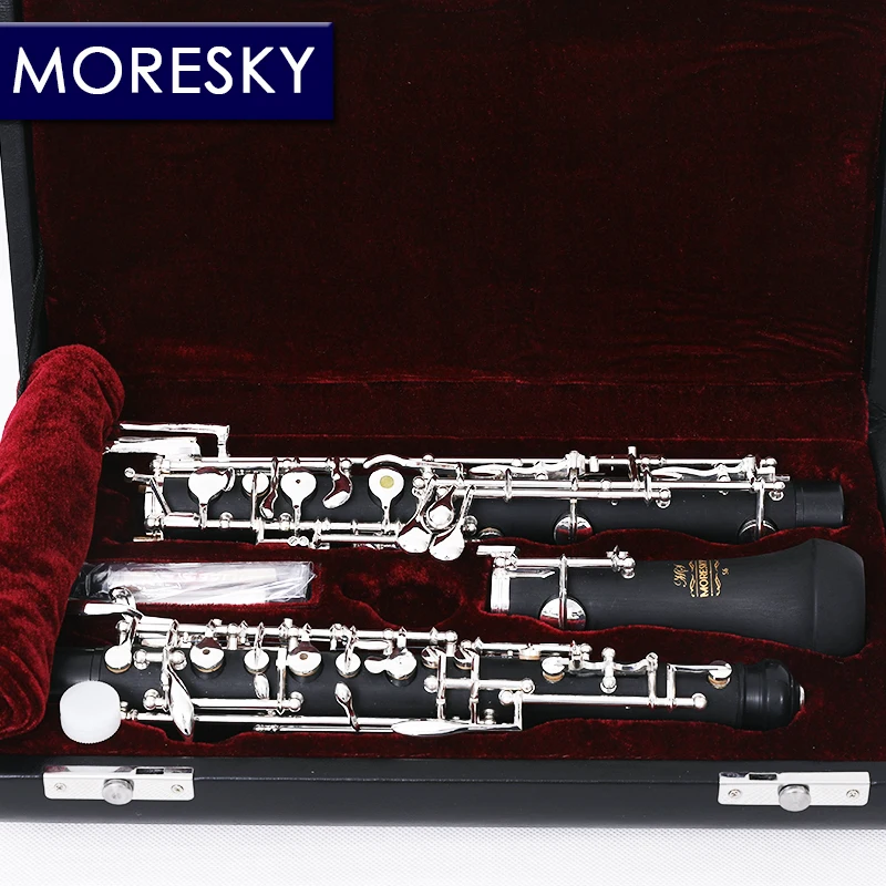 MORESKY Professional C Key Oboe Semi-automatic Style Cupronickel Plated Silver Fully automatic Oboe S6