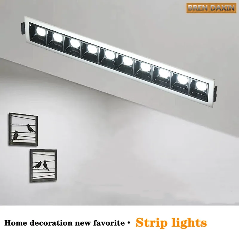 Description Picture 2 of itemDimmable LED Ceiling Lights 2w4w6w10W20W30W Recessed Strip bulb Shoot light COB Grille lamp Indoor Lighting LED Canister light