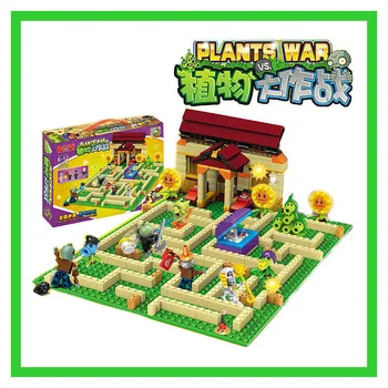 

2017 385pcs new plants vs zombies struck game Building Blocks Toys For Children