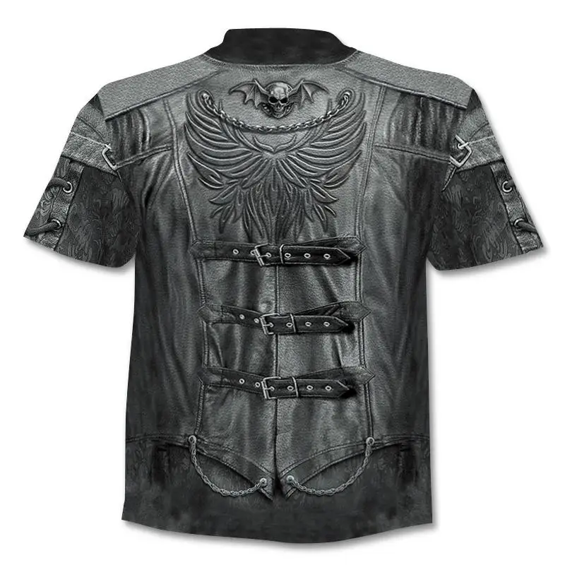 Hbbc67cb75c954028b77d5b42e791486fV - Fake Jacket Skull Print T-Shirt