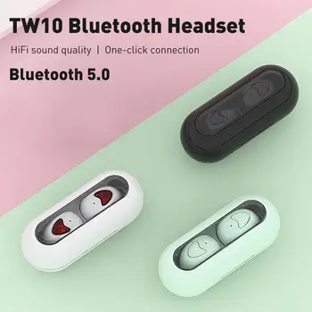 

TW10 Bluetooth 5.0 Earphones in-Ear True Wireless Earbuds Waterproof TWS Headset Button Control For Apple IOS Android
