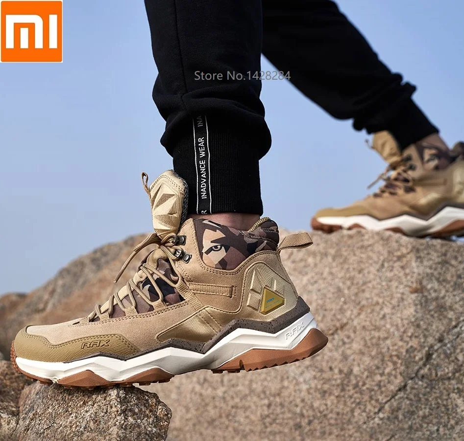 Xiaomi man/Женская походная обувь; водонепроницаемые Трекинговые ботинки с высоким берцем; спортивная обувь для скалолазания; пара кроссовок на резиновой подошве