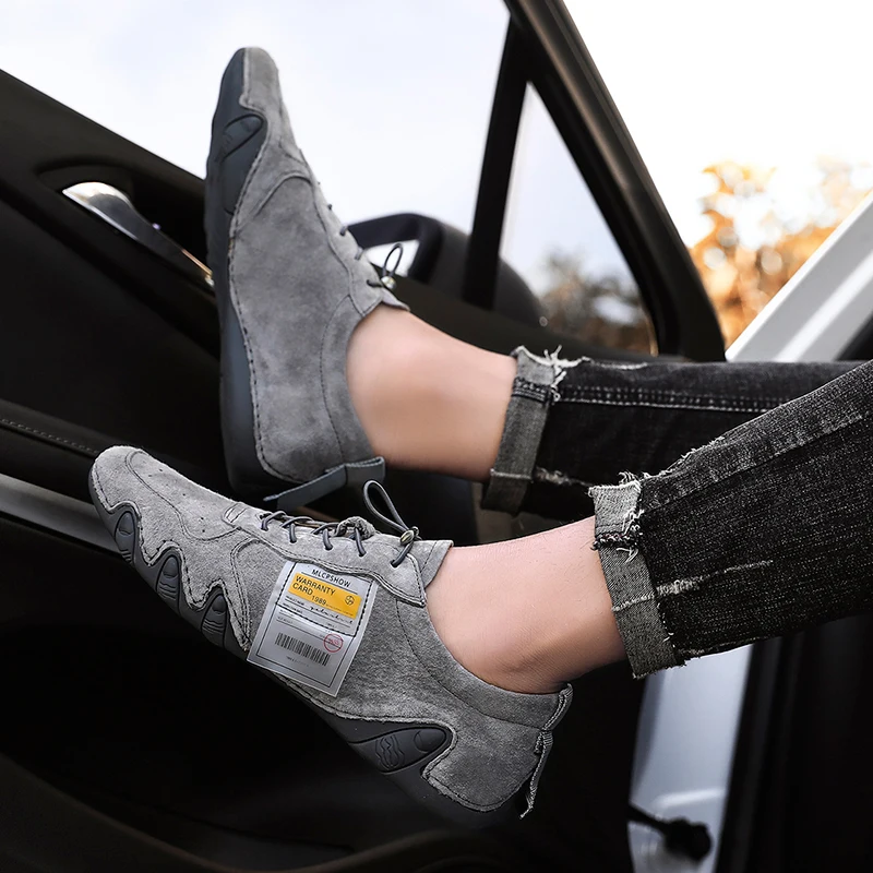 Мужская кожаная удобная обувь в горошек Лоферы без застежки мокасины в официальном стиле обувь для водителей