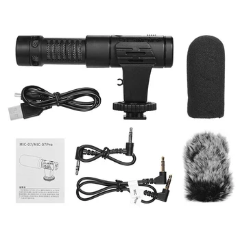 

Mic 07 3.5mm Connector Public Low Noise Recording Microphone Rechargeable Portable Studio Sensitive Mono Plastic