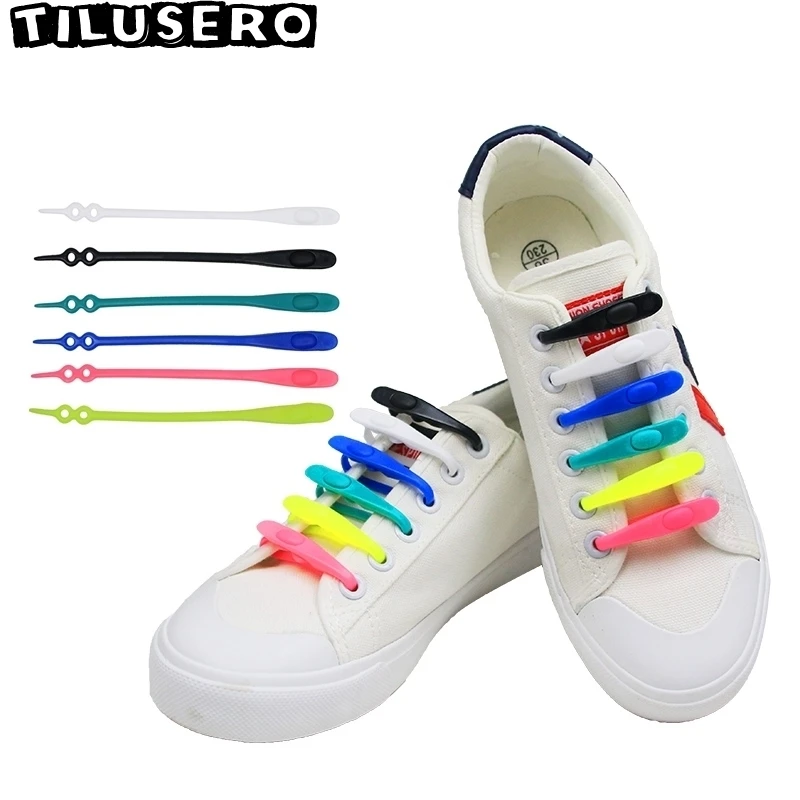 Elásticos Para Zapatillas De Deporte, Cordones De Silicona Para Perezosos, Para Correr, Para Niños Y Adultos, 14 Unids/lote - Cordones - AliExpress