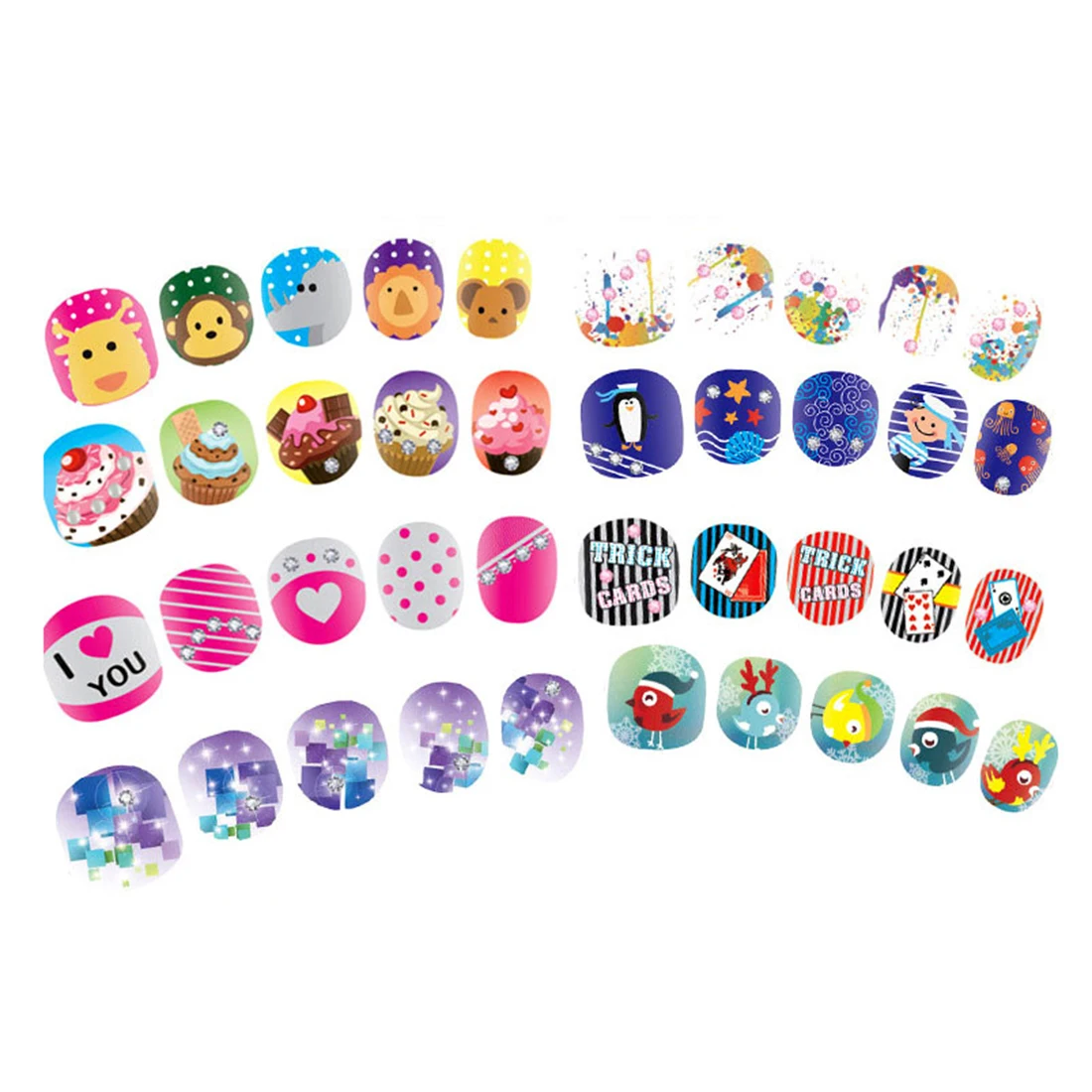 15pcs Girls DIY Dreaming Nail sticker Play Set Поддельные Nail Art Kit Макияж ролевые игры Красота Мода игрушка Косплей вечерние подарки