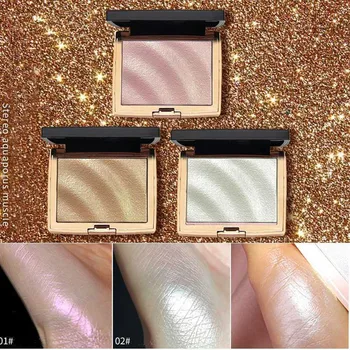 

HOJO Glitter Highlighter Holographic Makeup Palette Shimmer Bronzer Highlight Eyeshadow Cosmetics face makeup