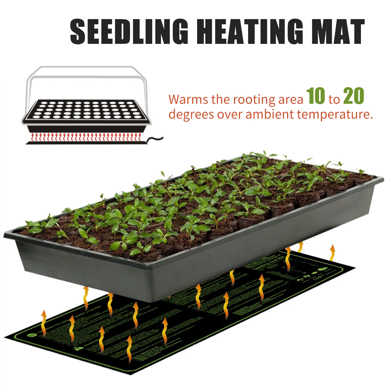 Waterproof Seedling Heat Mat Seed Starter Hydroponic Pad Germination Propagation 