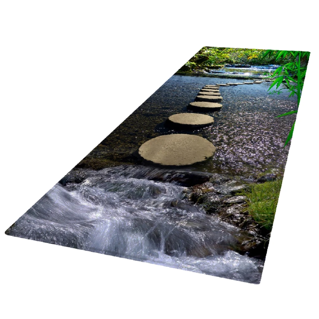 River Нескользящий коврик для прихожей, коврик для двери с 3D фото печатью - Цвет: River