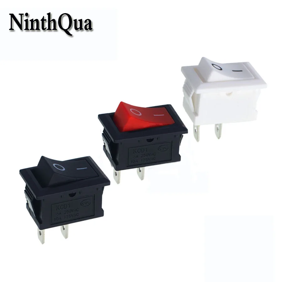 5PCS Rocker Switch KCD1 101 ON OFF 2Pins Toy Switch 10*15mm 15*21mm