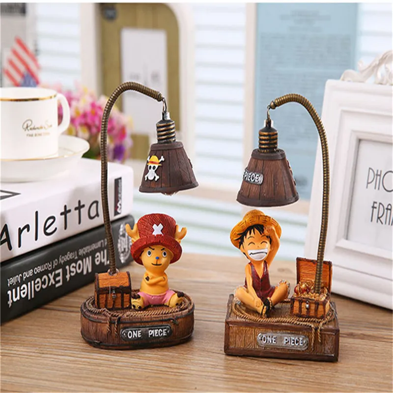 

One Piece Night lamp Luffy and Joe Japanese Anime Toys Resin Crafts Grocery Lamp Night Light For Kids Room Decoration