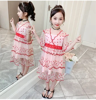 

New 5-10 year old girl dress summer fashion cute princess dress polka dot cake dress little girl princess children's dress dress