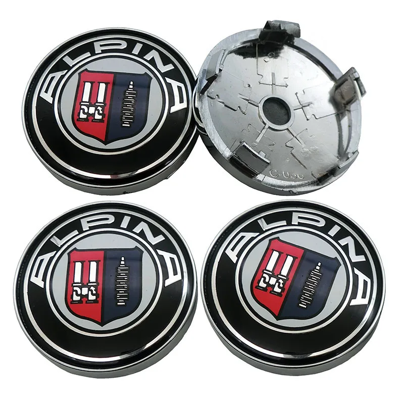 

4pcs 60MM with 56mm Aluminum Logo ALPINA Car Wheel Center Caps Cover Emblem Wheel Center Hub Badge for BMW Hubcap Car Styling