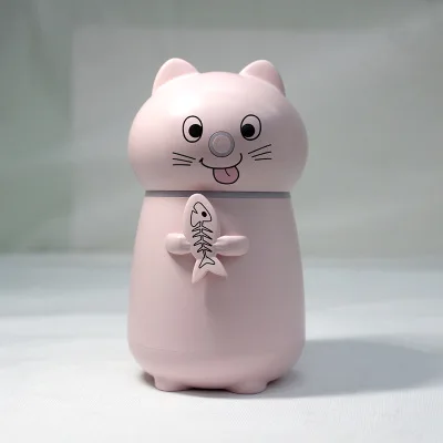 pink Милый Кот 3 в 1 Многофункциональный увлажнитель Светодиодный увлажнитель воздуха вентилятор диффузор очиститель распылитель милый котенок стильный увлажнитель - Цвет: pink