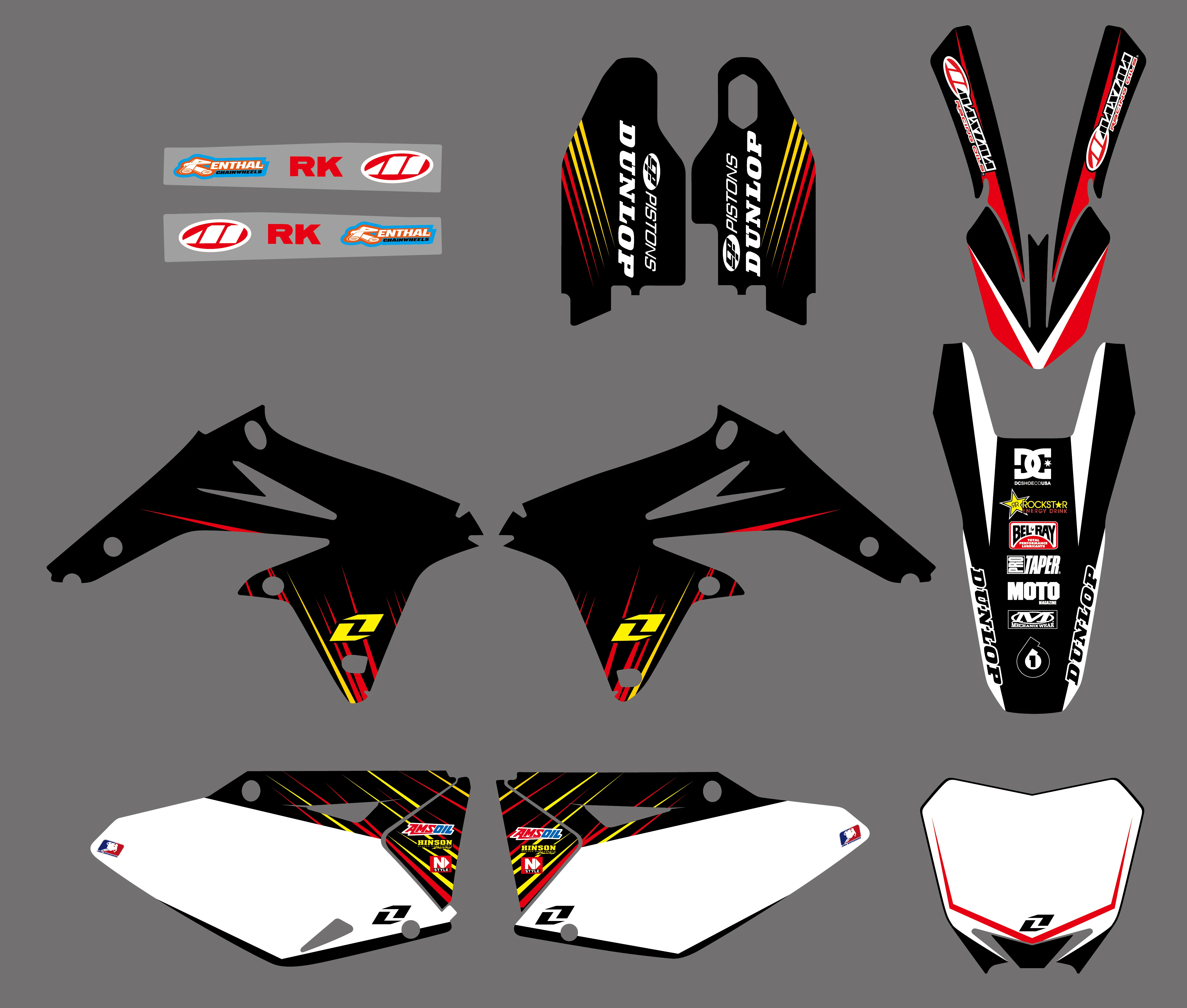 Новые командные наклейки графические Наклейки для Suzuki RMZ450 RMZ 450 RM Z450 2008 2009 2010 2011 2012