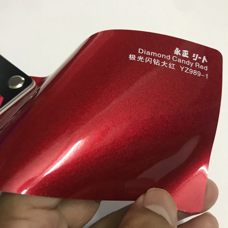 Red Diamond Glitter Vinyl Wrap Sticker