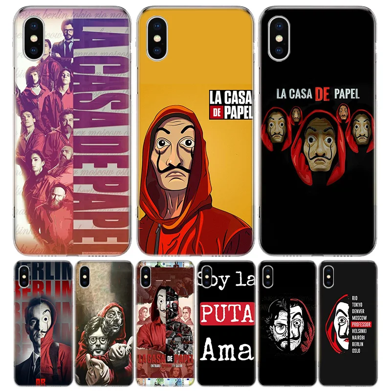 Чехол для телефона TV La Casa de papel iPhone 13 12 11 Pro Max 6X8 6S 7 Plus XS XR Mini 5S SE P 6P чехол с рисунком |