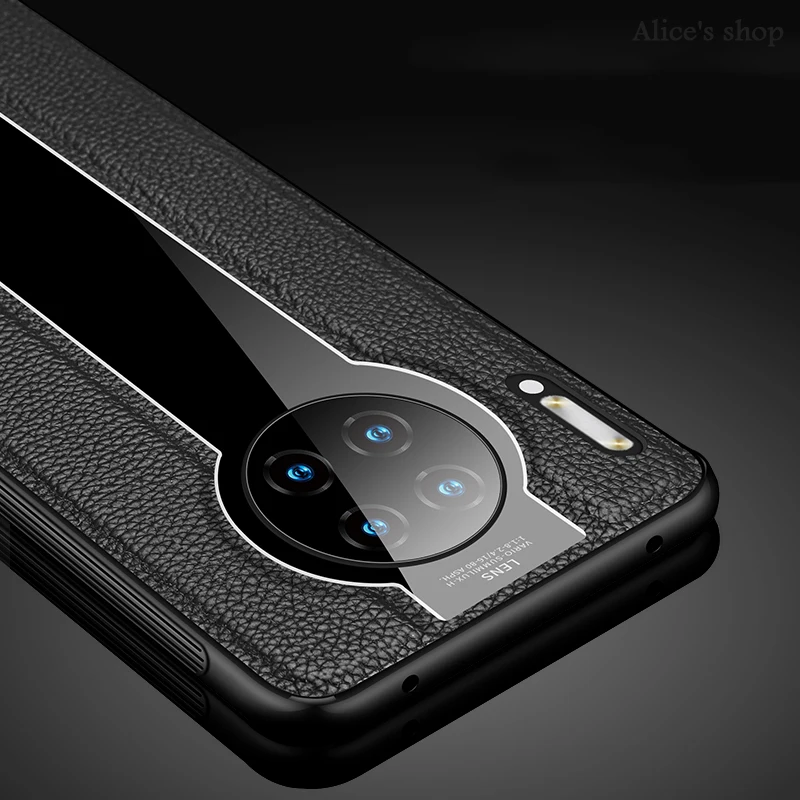 Для huawei mate 30/Pro Чехол, роскошная ТПУ Рамка+ акрил+ натуральная кожа, чехол, задняя крышка для huawei mate 30, противоударный Тонкий чехол