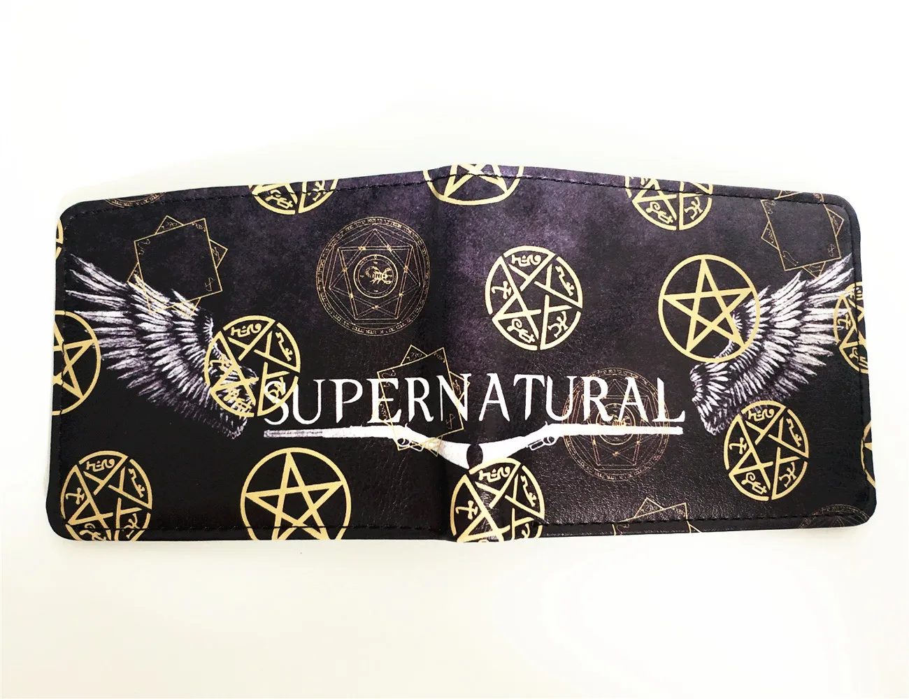 3 типа Сверхъестественное SPN мужской кошелек из искусственной кожи портмоне унисекс кошельки ID/кредитный держатель для карт