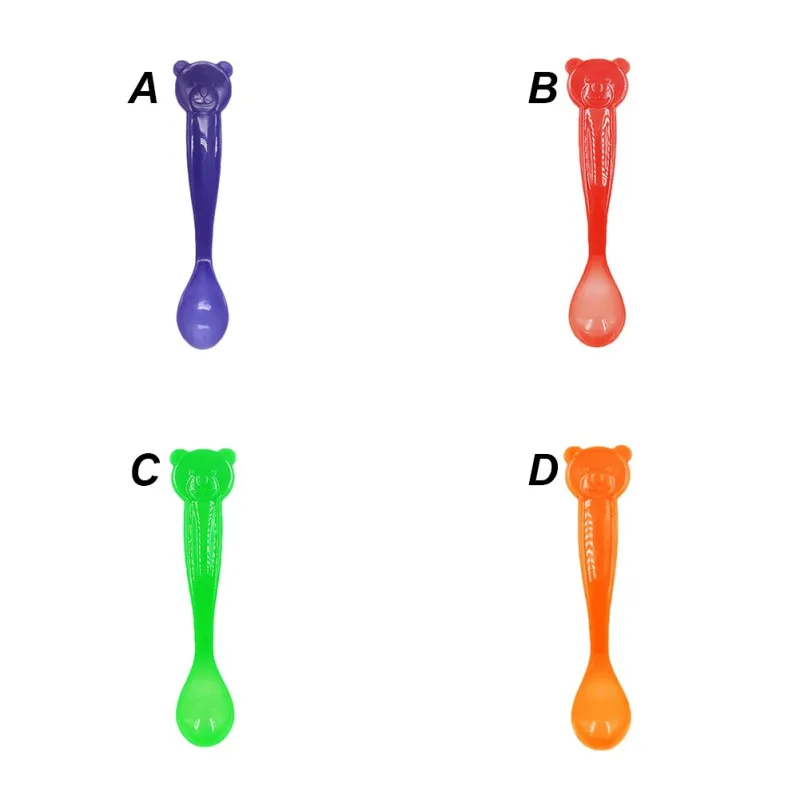 Multicolor Baby Feeding Spoon PP Material Color Spoons Utensils Household Temperature Change I