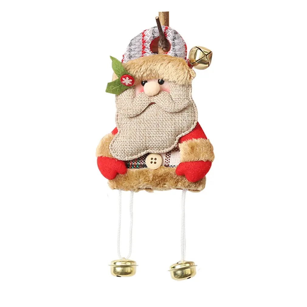 Burlap Doll Christmas Pendant Creative Christmas Tree Ornament Christmas Decoration Old Man Snowman Decoration Lattice