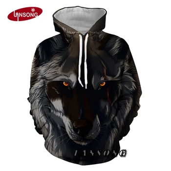 

scar fierce wolf 3d print black hoodies short homme clothes men harajuku sweatshirt/shirts/pants jacket men hip hop hoody coat