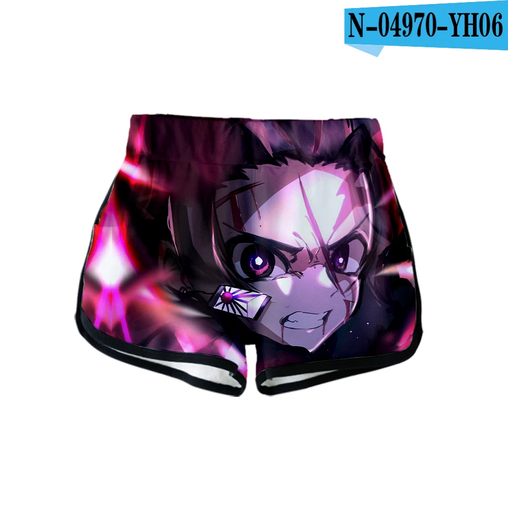 Demon Slayer: Kimetsu no Yaiba, спортивные шорты с принтом, сексуальные женские модные популярные повседневные шорты Харадзюку, обтягивающие - Цвет: picture color