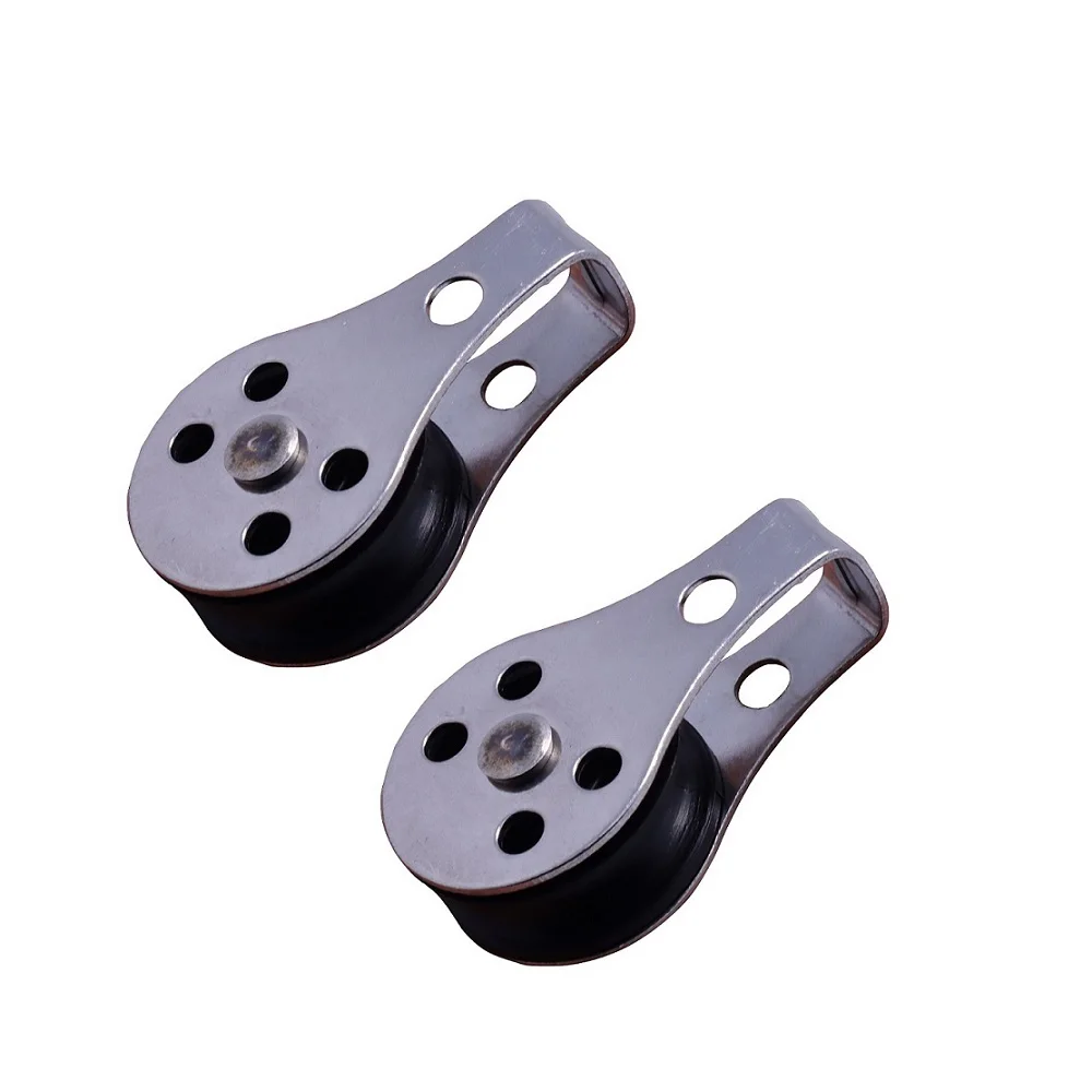 2PCS Stainless Steel 316 Pulley 45mm Blocks Rope Marine Hardware For Kayak Canoe Boat Anchor Trolley Kit 2mm To 8mm | Обустройство