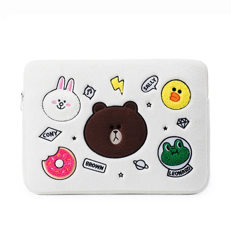 Милые сумки для ноутбуков с клапаном мешочек для таблеток Чехол для Funda Apple iPad 8 10 для Macbook Air 11 12 13 15 15,6 Для Xiaomi Mi Pad Air 13,3 - Цвет: White