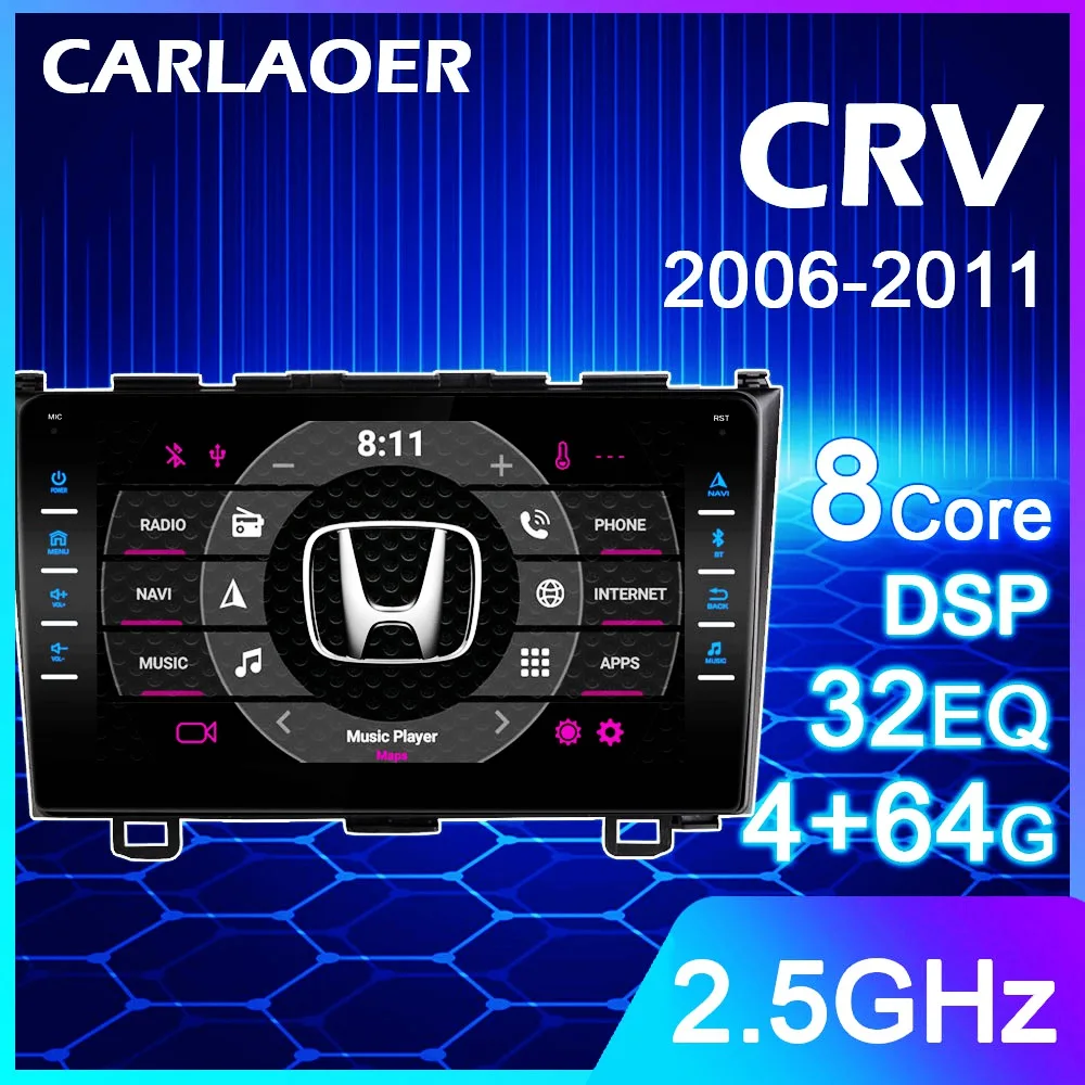 Автомагнитола 2 din мультимедийный плеер Android 9 0 Авторадио GPS для Honda CRV CR V 2006 2007 2008 2009
