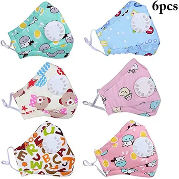 

Children Dust maske Breathable Printed Valve Haze Pollution Protection Filter kawaii Breathable Washable Reusable maske masques