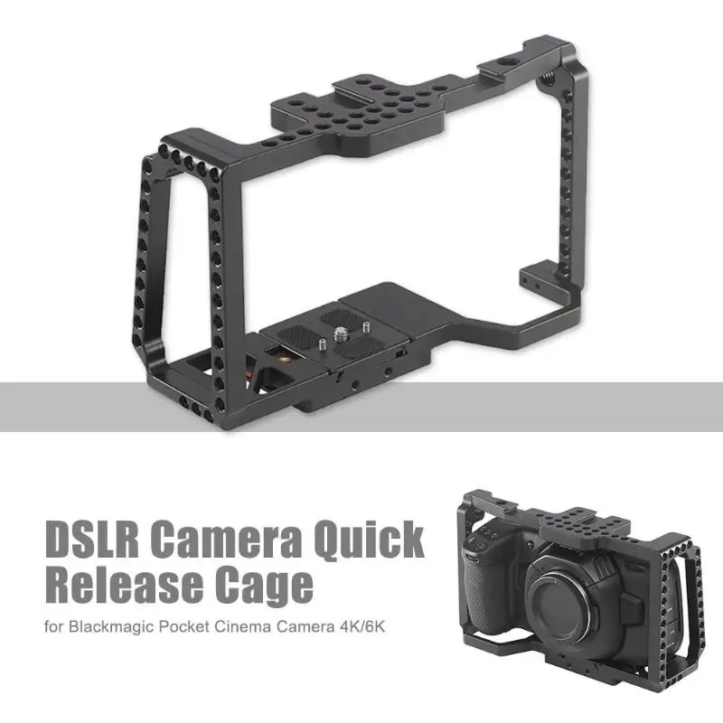 DSLR камера Quick Release Cage для Blackmagic Pocket cinema camera 4 K/6 K поддержка дропшиппинг